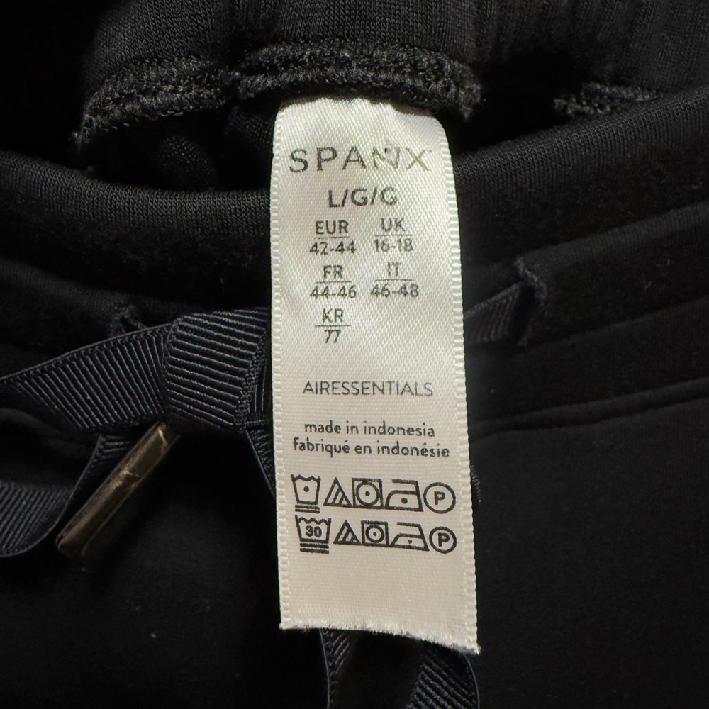 SPANX Black Drawstring Ponte Pants size L - Picture 3 of 6